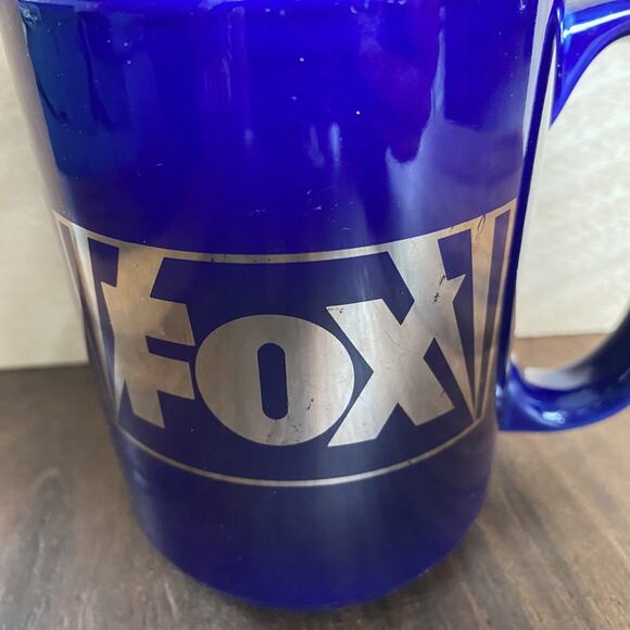 Fox News TV Channel Logo Blue Ceramic Mug Cup Coffee Tea - Picture 2 of 5